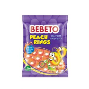 bebeto 80g peach rings -- 12/P